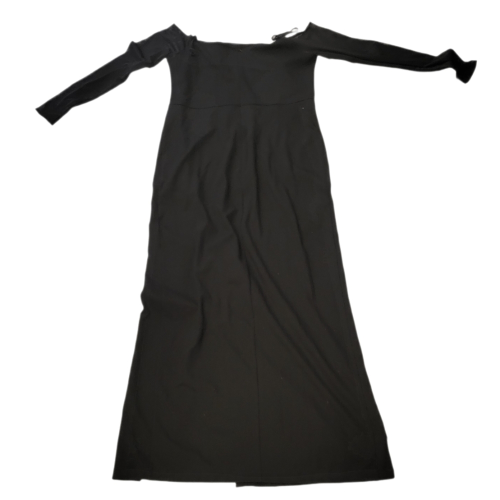 Marcella NYC Elegant Off-Shoulder Gown with Mesh Sleeves